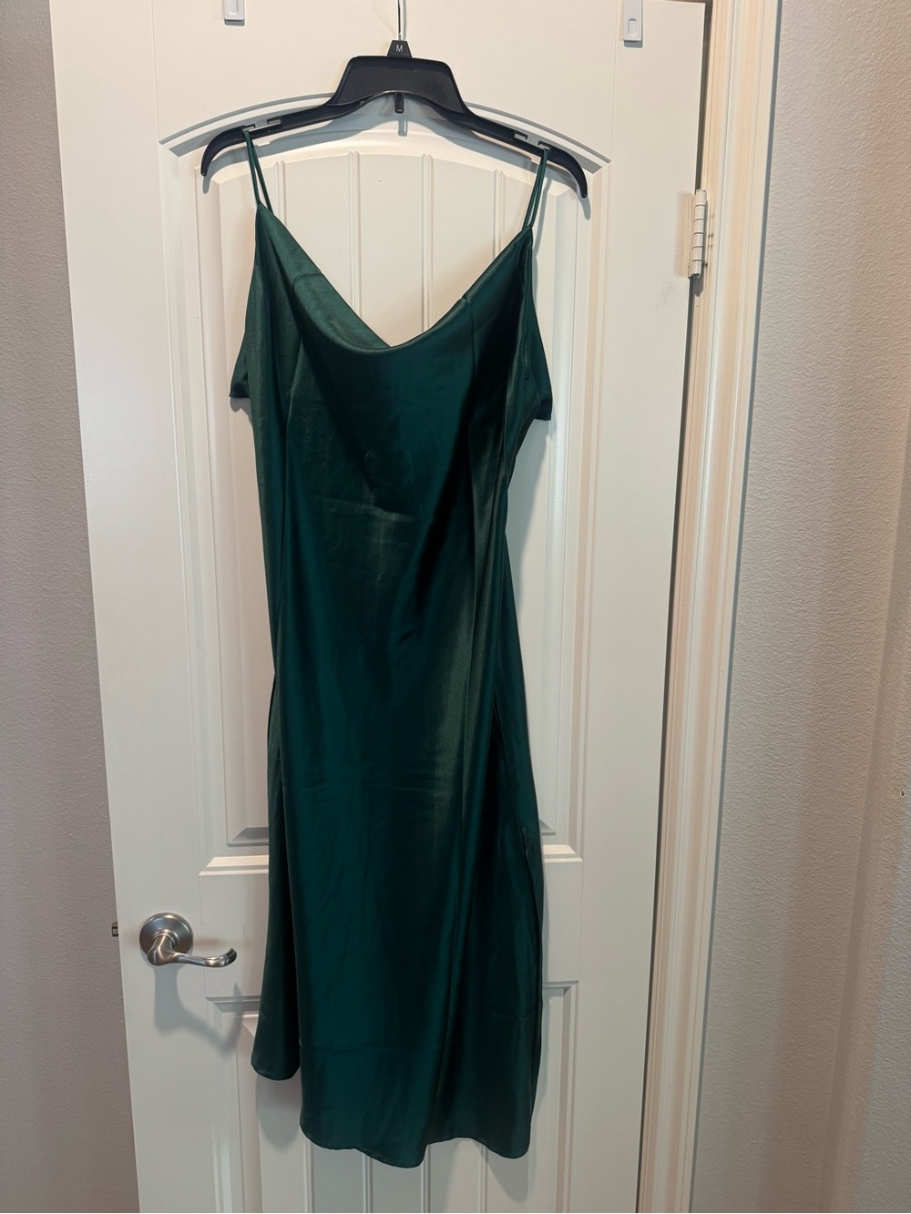 Petal & Pup Emerald Green Satin Slip Midi Dress